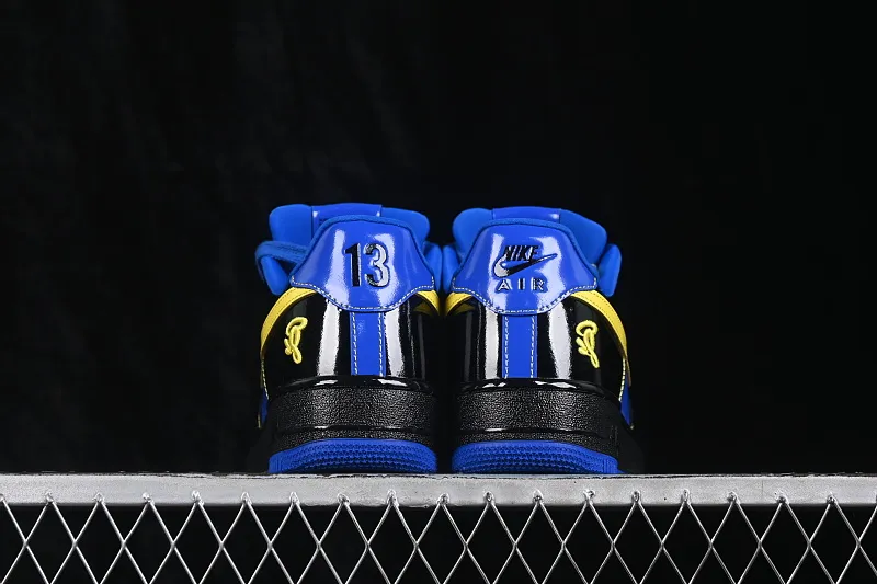 All categories Nk Air Force 1 Air Force series Nk Air Force 1 Low Air Force low-top C version Central Cee x Nike Air Force 1 Low "Racer Blue" black, yellow and blue patent leather Air Force 1 low-top casual sneakers IQ1402-010